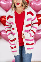 Load image into Gallery viewer, Michelle Mae Valentine&#39;s Stripe Cardigan