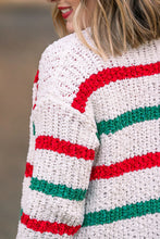 Load image into Gallery viewer, Christmas Stripe Cardigan