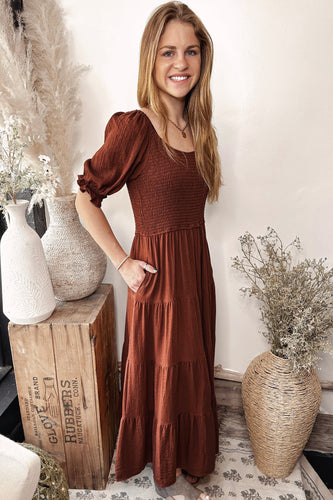 Smocked Tiered Maxi Dress