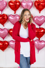 Load image into Gallery viewer, Michelle Mae Classic Cardigan Red