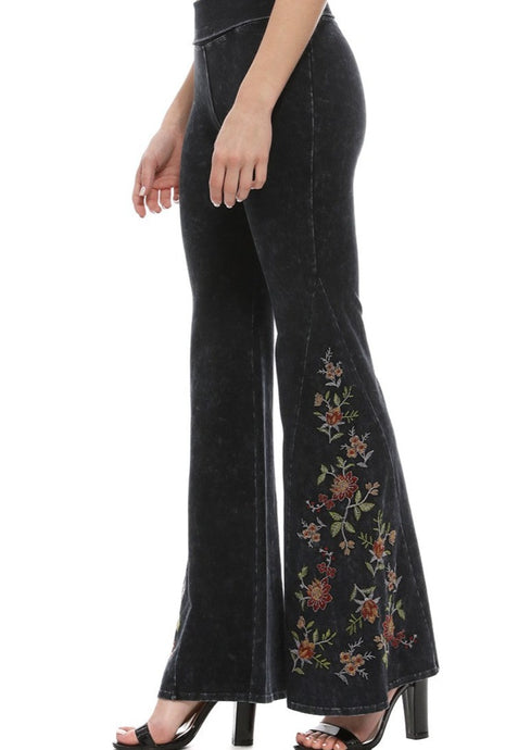 Buy Myself Flowers Embroidered Pant