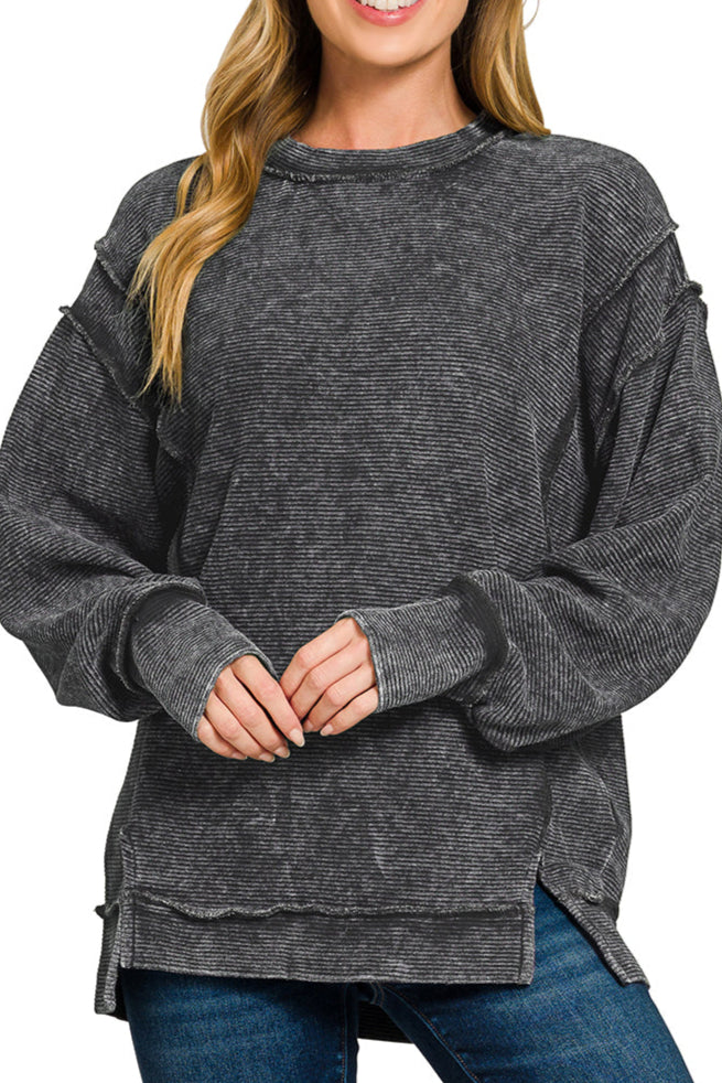 woman wearing black pullover