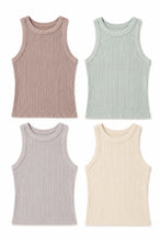 Load image into Gallery viewer, Ribbed Washed Seamless Tank Top