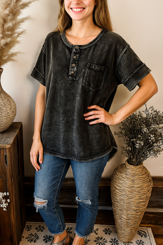 The Briar Raw Edge Henley