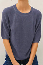 Load image into Gallery viewer, Be Cool - LIGHTWEIGHT RIBBED KNIT RAGLAN SHORT SLEEVE SWEATER TOP