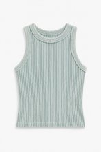 Load image into Gallery viewer, Ribbed Washed Seamless Tank Top