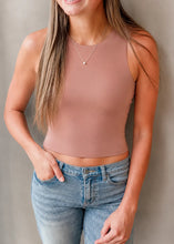 Load image into Gallery viewer, Be Cool - [SOFT CORE] HIGH NECK CROPPED TANK  : Mocha
