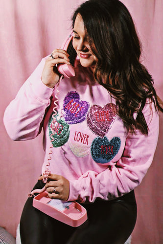 Conversation Valentine Hearts Sweatshirt