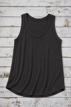 Load image into Gallery viewer, Black tank top on a wooden surface