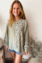 Load image into Gallery viewer, Willow Sage Patchwork Pullover