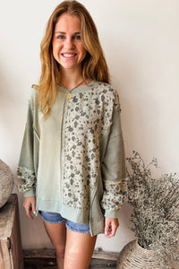 Willow Sage Patchwork Pullover