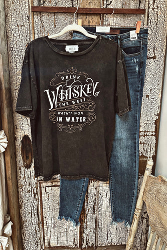 Drink Whiskey Oversized Graphic Tee