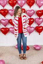 Load image into Gallery viewer, Michelle Mae Valentine&#39;s Stripe Cardigan