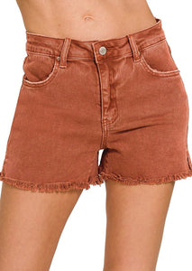 Stonewash Frayed Shorts