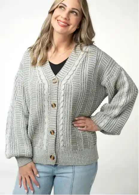 MICHELLE MAE Cable Cardigan