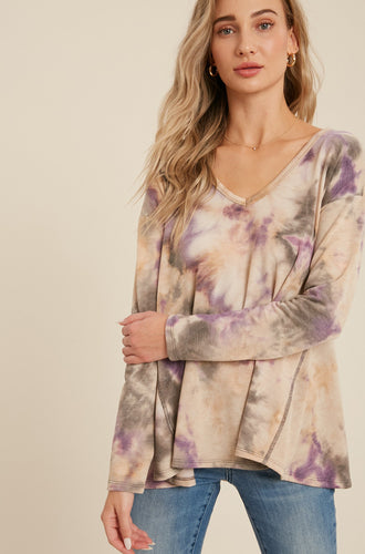 Amethyst Tie Dye Top