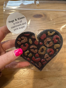 Valentine's Leopard Heart Car Freshie - HUGS & KISSES