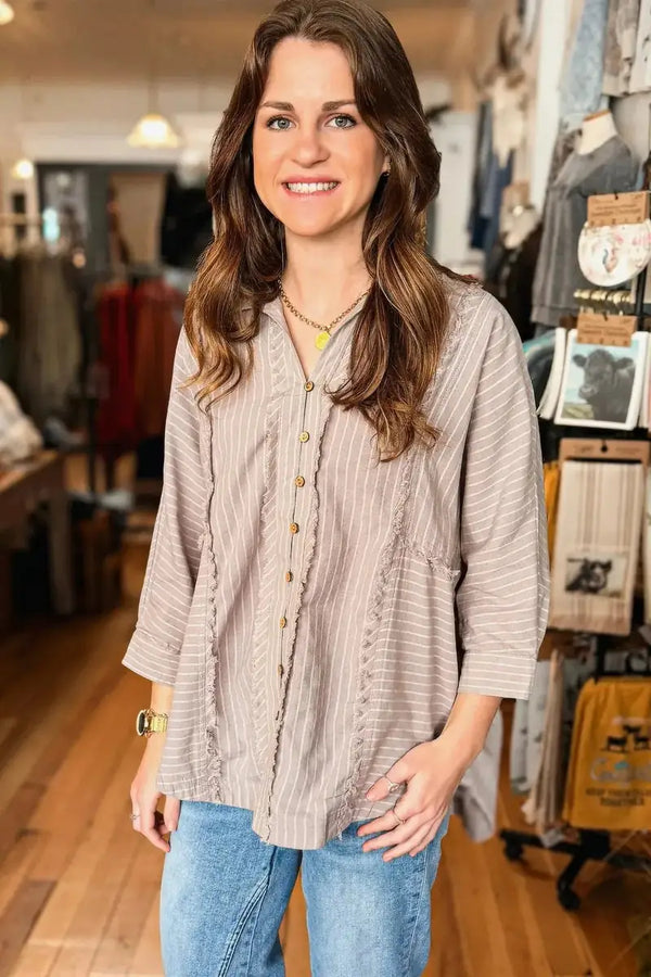 Sagebrush Lane Linen Button Down