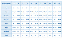 Load image into Gallery viewer, Measurement chart for pants with various dimensions listed.
