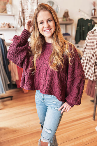 Cotton Cable Knit Pullover