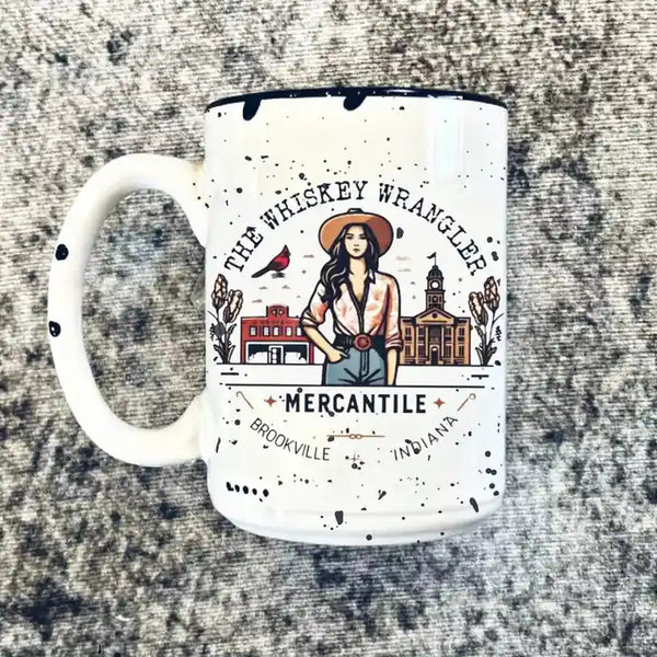 Whiskey Wrangler Logo Cup