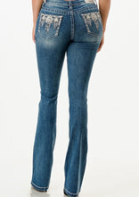 Load image into Gallery viewer, Aztec Pocket EasyFit Boot Cut Jeans