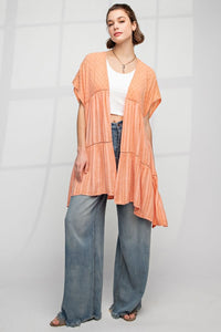 Mineral Wash Voile Tiered Duster