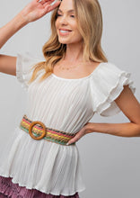 Load image into Gallery viewer, Amora Pleated Ruffle Top