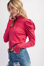 Load image into Gallery viewer, Amour Puff Shoulder Top