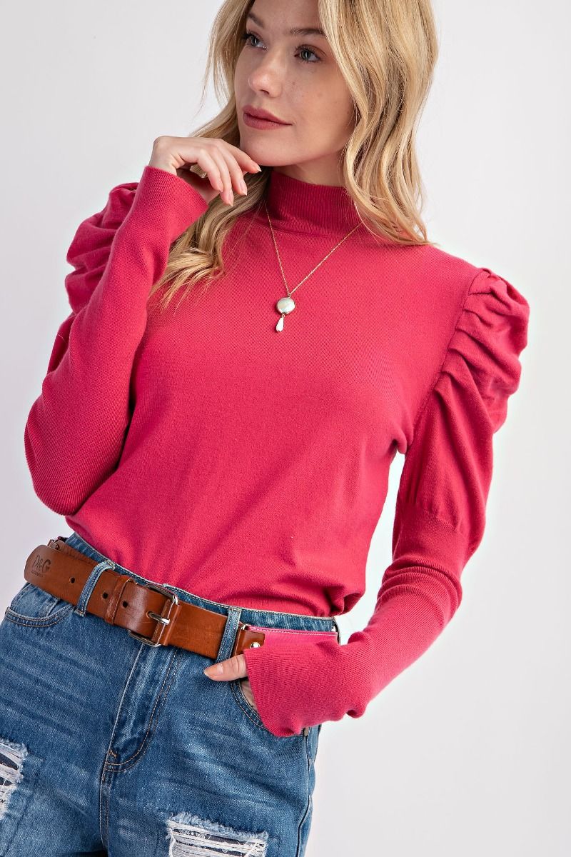 Amour Puff Shoulder Top