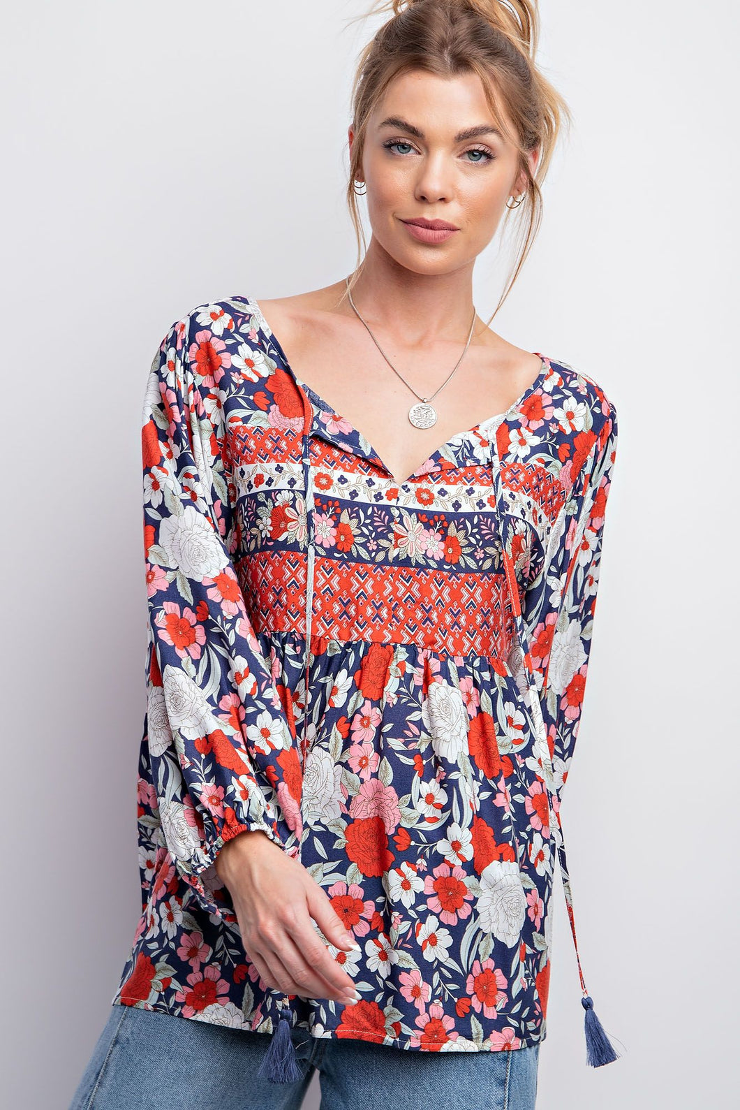 Americana Floral Blouse