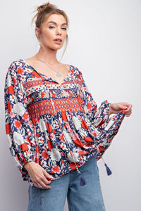 Americana Floral Blouse