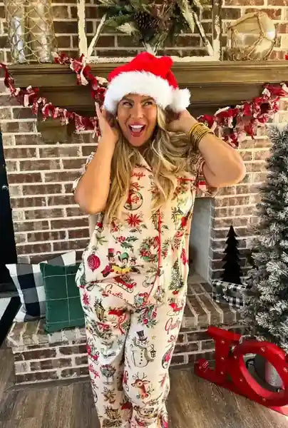 'Tis the Season Luxe Vintage Christmas Pajama Set