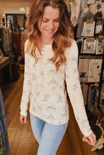 Load image into Gallery viewer, Bluebell Bloom Henley Top