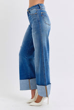 Load image into Gallery viewer, JUDY BLUE Retro Wide Leg Cuff Jean