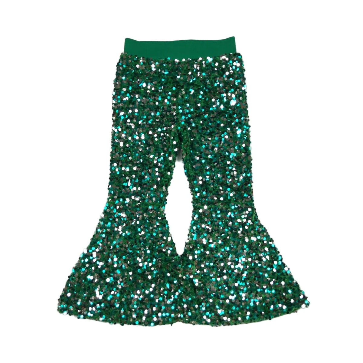 Emerald Sparkle Sequin Bell Bottoms