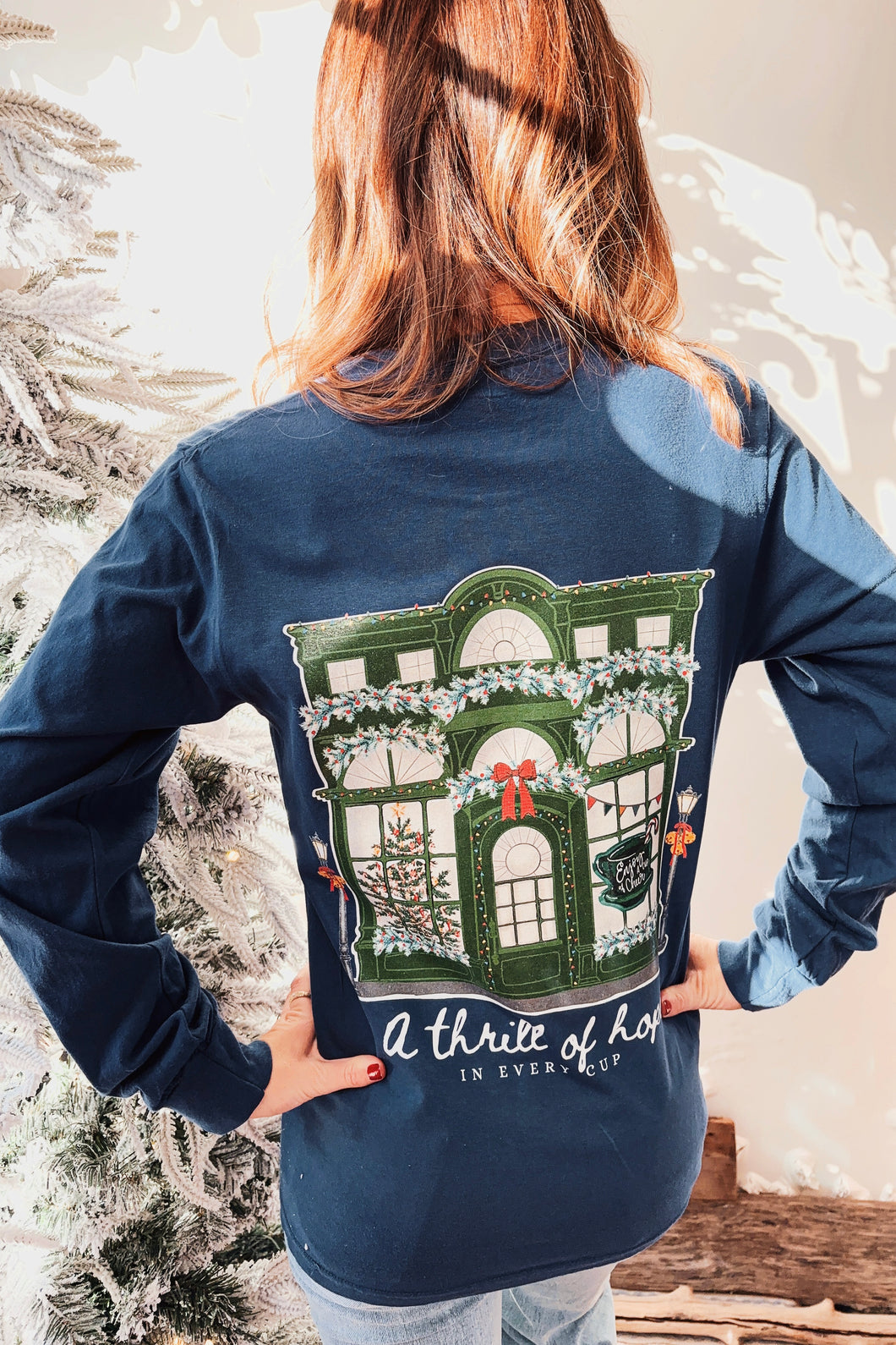 Enjoy A Cup Of Cheer Christmas LS Tee