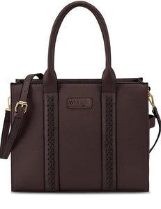 Wrangler Brown Braided Tote