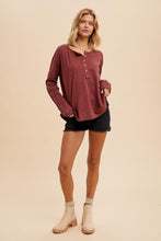 Load image into Gallery viewer, Crochet Henley Top