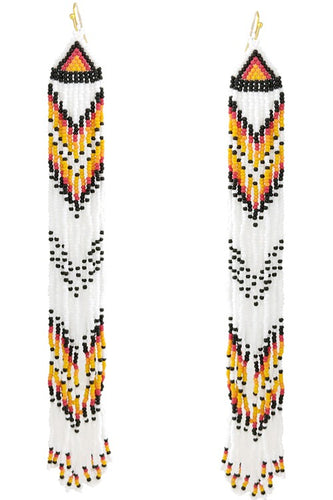Long Seed Bead Earrings