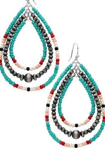 Teardrop Seed Bead Earrings