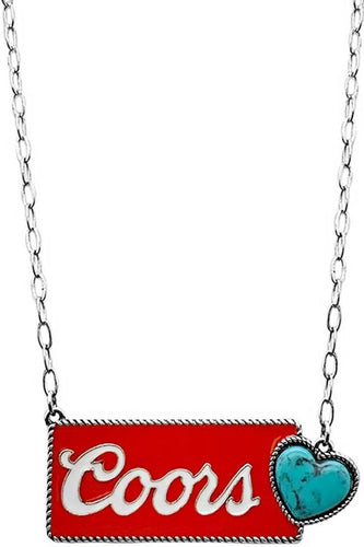 Beer Logo Necklace Blue