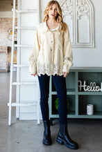 Load image into Gallery viewer, Oli + Hali Washed Lace Mixed Shirt
