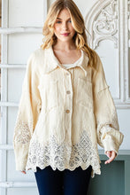 Load image into Gallery viewer, Oli + Hali Washed Lace Mixed Shirt