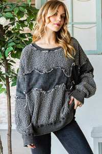Oli + Hali Mixed Pullover Sweatshirt