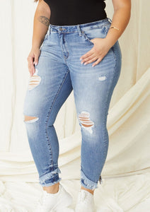 KanCan Mid Rise Fringe Plus