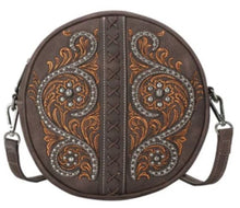 Load image into Gallery viewer, Montana West Floral Embroidered Round Bag