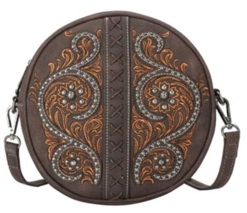 Montana West Floral Embroidered Round Bag