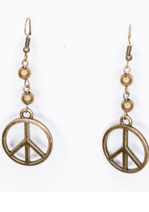 Bronze Peace Earrings