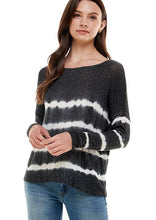 Load image into Gallery viewer, B+W Stripe Dyed Sweater